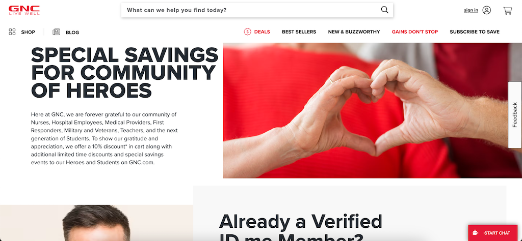 GNC MilitaryDiscount