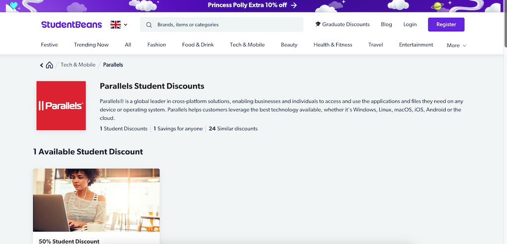 Parallels StudentDiscount